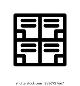 locker icon room line style