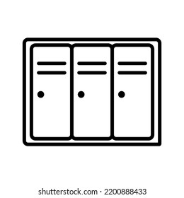 Locker Icon. Locker room symbol. Vector.