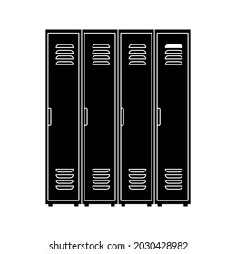 Locker Icon. School lockers sign color editable