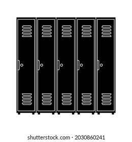 Locker Icon. School lockers sign color editable