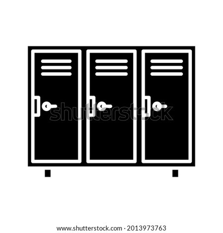 Locker Icon. School lockers sign. Vector illustration.