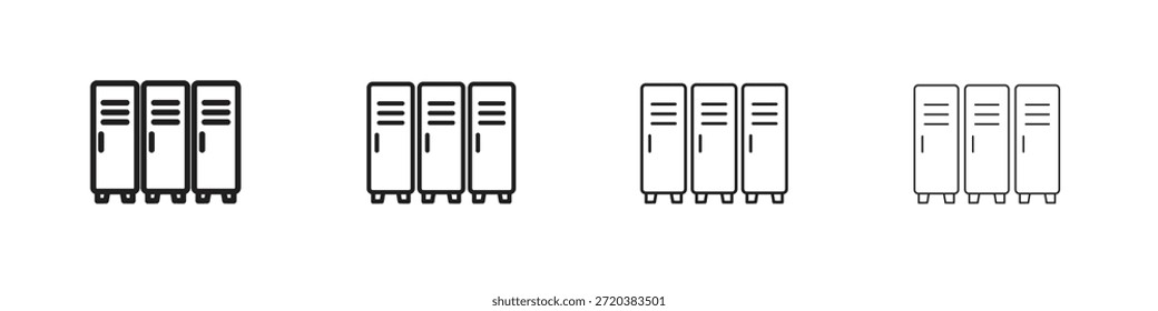 Conjunto de iconos de armario, Ilustración, Negro