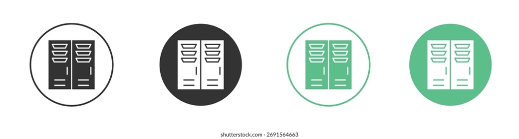 Conjunto de iconos de armario. para concepto móvil y Diseño web.
