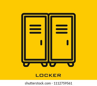 Locker icon signs