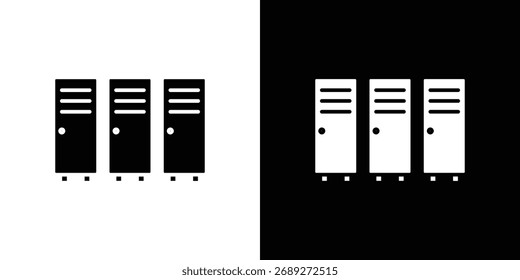 Locker Symbol Silhouette in schwarz flachen Stil. Grafikelement