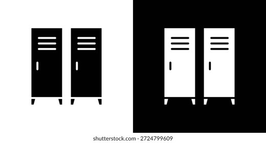 Paquete de diseño de ilustración plana de Vector de silueta de icono de armario.