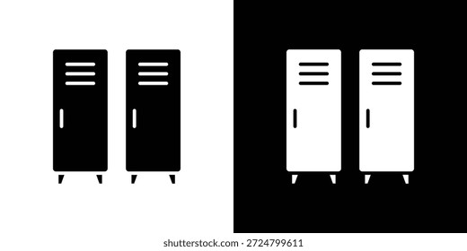 Paquete de diseño de ilustración plana de Vector de silueta de icono de armario.