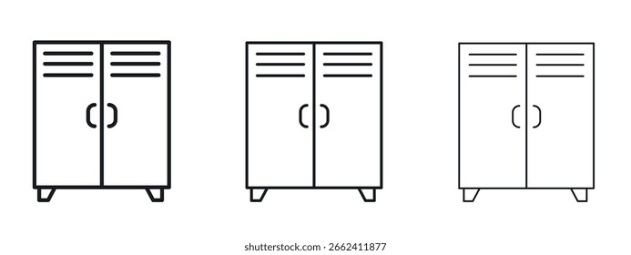 Locker icon simple line design - Simple Vector Illustration