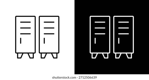 Icono de armario en estilo lineal simple.