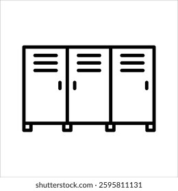 locker Icon Symbol isolated white background. vector illustration. color editable.