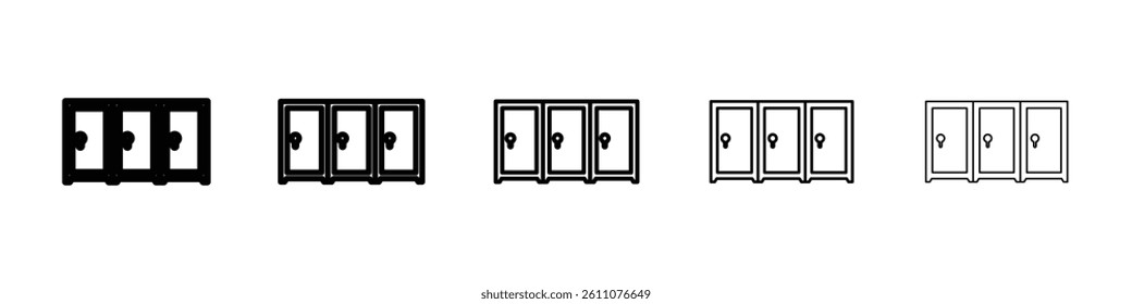 Locker icon Symbol mark in Outline style