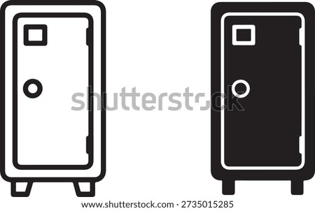 locker icon symbol set for designers