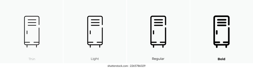 locker icon. Thin, Light Regular And Bold style design isolated on white background