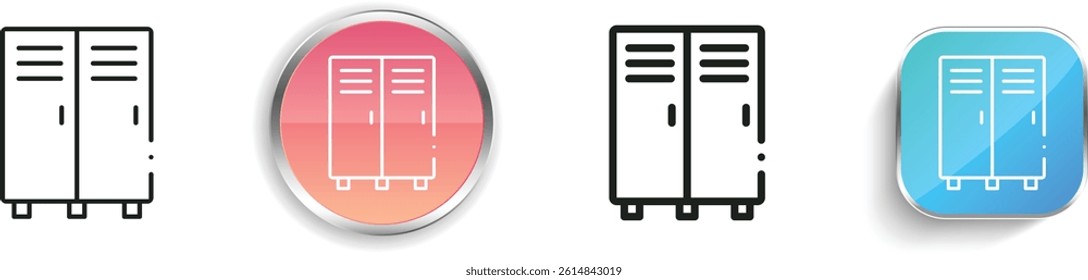 locker icon. Thin Linear, Regular and Button Style Design Isolated On White Background