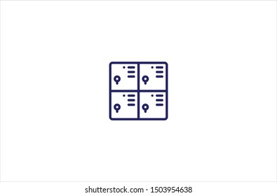 Locker icon in trendy flat style isolated on white background vector illustration