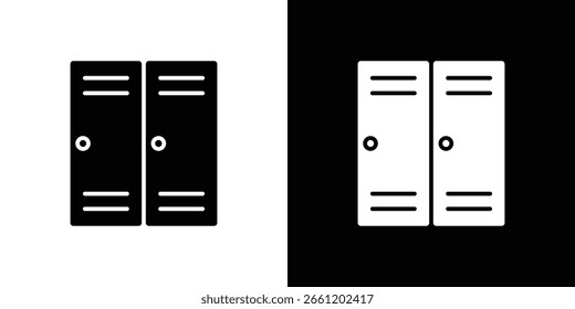 Locker icon Vector clipArt Illustrations in flat style