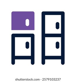 locker icon. vector dual tone icon for your website, mobile, presentation, and logo design.