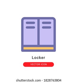 ilustración vectorial de icono de bloqueo. diseño de color lineal de icono de locker.