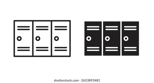 Ilustración vectorial de icono de armario sobre un fondo transparente.