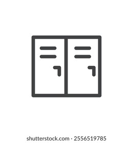 Locker icon Vector logo outline