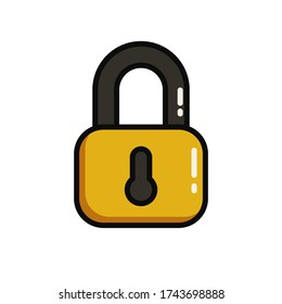 Locker icon, vector padlock symbol. Key lock illustration privacy and password icon. Safety and security protection with locked secure mechanism locking system illustration isolated on background