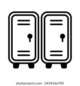 Locker icon vector stock illustration.
