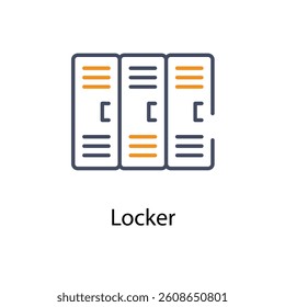 Locker icon vector stock illustration