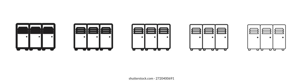 Vector de icono de armario, símbolo, ilustraciones de logotipo