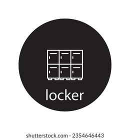 locker icon vector template illustration logo design