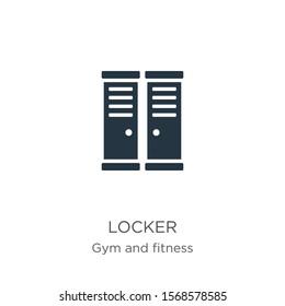 Locker icon vector. Trendy flat locker icon from gym and fitness collection isolated on white background. Vector illustration can be used for web and mobile graphic design, logo, eps10