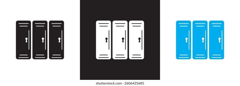 locker icon. Vector for websites, mobile interfaces, presentations, and visual branding. Vector illustration. isolated on white and black background. EPS 10