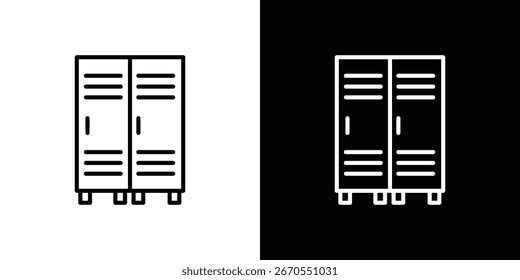 Locker icons. vector symbol illustrations.
