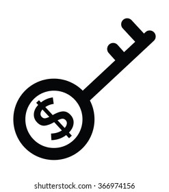 Locker Key Bold Line Vector Icon