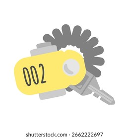Llave del armario, pulsera, fuente termal, piscina, baño público, material de la ilustración de la llave