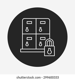 locker line icon