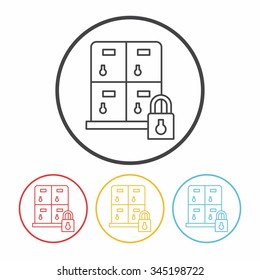 locker line icon