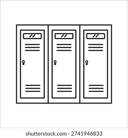 locker line icon. linear style sign for mobile concept and web design. Locker outline vector icon. Symbol, logo illustration. Vector graphics