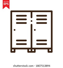 Locker line icon vector. Gym icon concept. Eps10 vector illustration.
