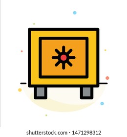 Locker, Lock, Global, Logistic Abstract Flat Color Icon Template. Vector Icon Template background