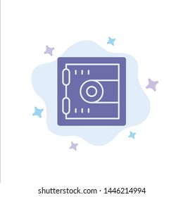 Locker, Lock, Motivation Blue Icon on Abstract Cloud Background