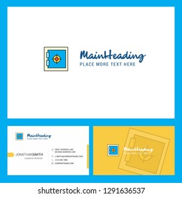 Locker  Logo design with Tagline & Front and Back Busienss Card Template. Vector Creative Design