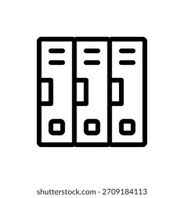 Icono de contorno de armario. Icono de casillero