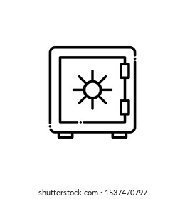 Locker outline icon. SEO & WEB Illustration style.
