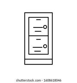 locker room, changing room, baggage line icon. elements of airport, travel illustration icons. signs, symbols can be used for web, logo, mobile app, UI, UX