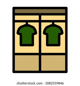 Locker Room Icon. Editable Bold Outline With Color Fill Design. Vector Illustration.