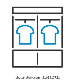 Locker Room Icon. Editable Bold Outline With Color Fill Design. Vector Illustration.