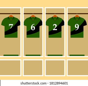 Locker Room Icon. Flat Color Design. Vector Illustration.