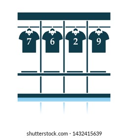 Locker Room Icon. Shadow Reflection Design. Vector Illustration.