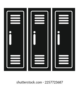 Locker room icon simple vector. School gym. Indoor children