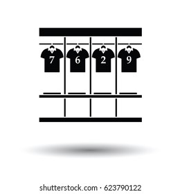 Locker room icon. White background with shadow design. Vector illustration.